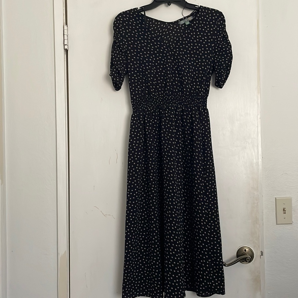 Black ruffled dress